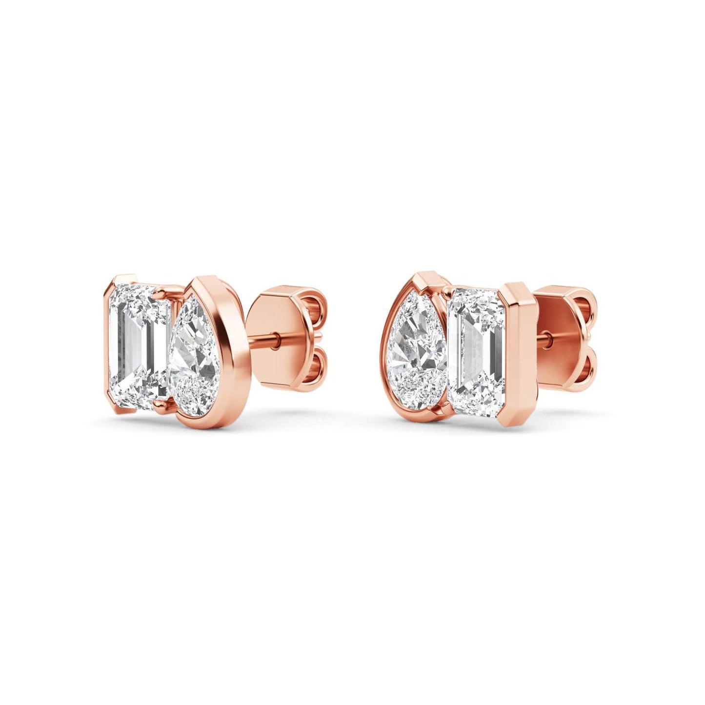 9K Rose Gold Lab Grown Diamond EARRINGS 2.32 ctw PSE210112EMPE-2.33CT