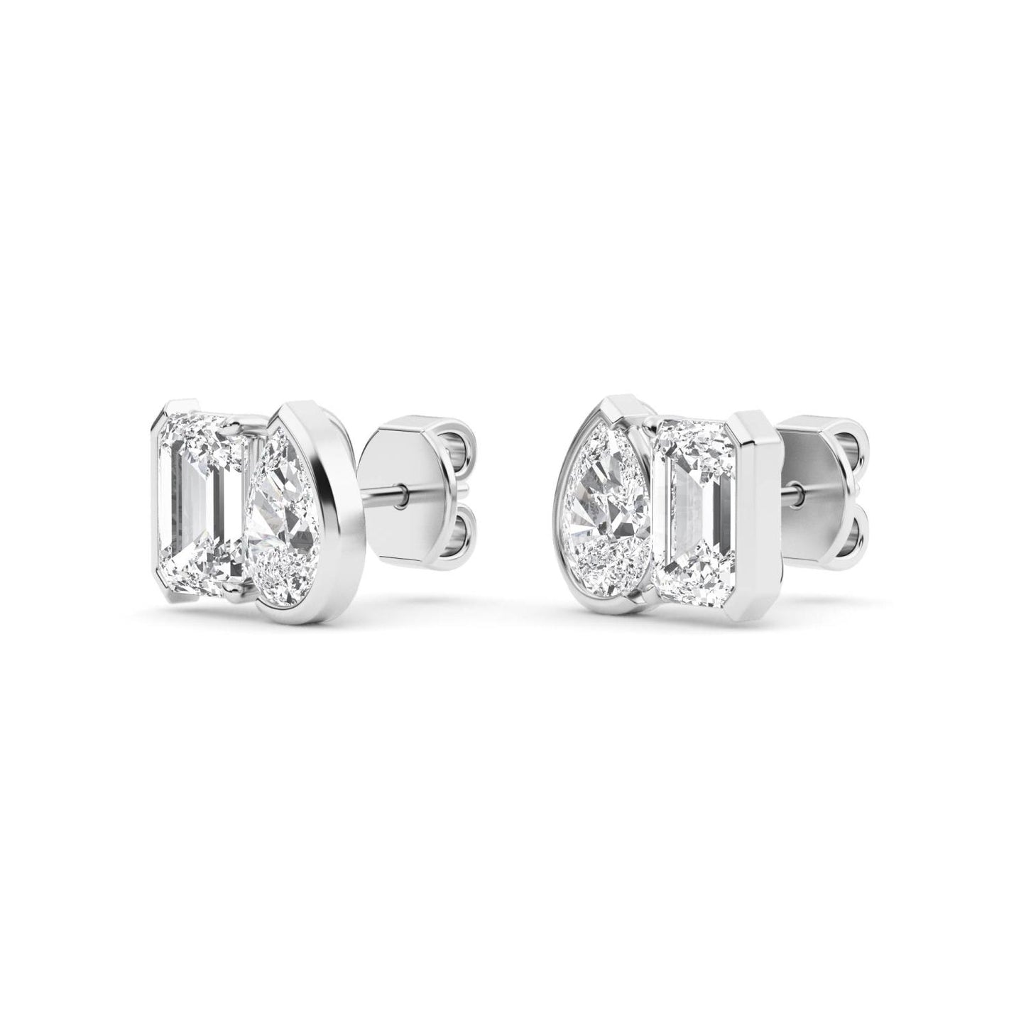 9K White Gold Lab Grown Diamond EARRINGS 2.32 ctw PSE210112EMPE-2.33CT
