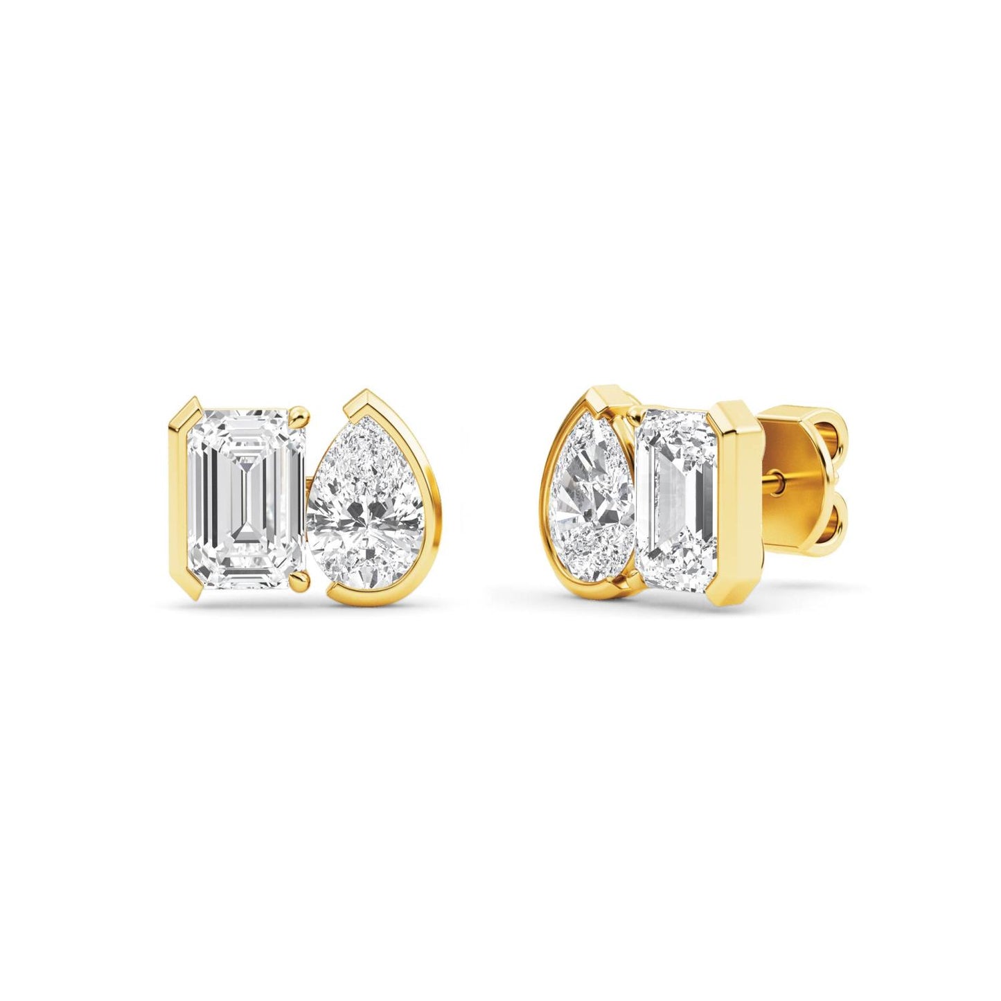 9K Yellow Gold Lab Grown Diamond EARRINGS 2.32 ctw PSE210112EMPE-2.33CT