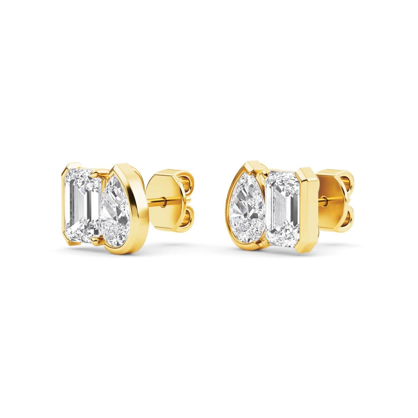 9K Yellow Gold Lab Grown Diamond EARRINGS 2.32 ctw PSE210112EMPE-2.33CT