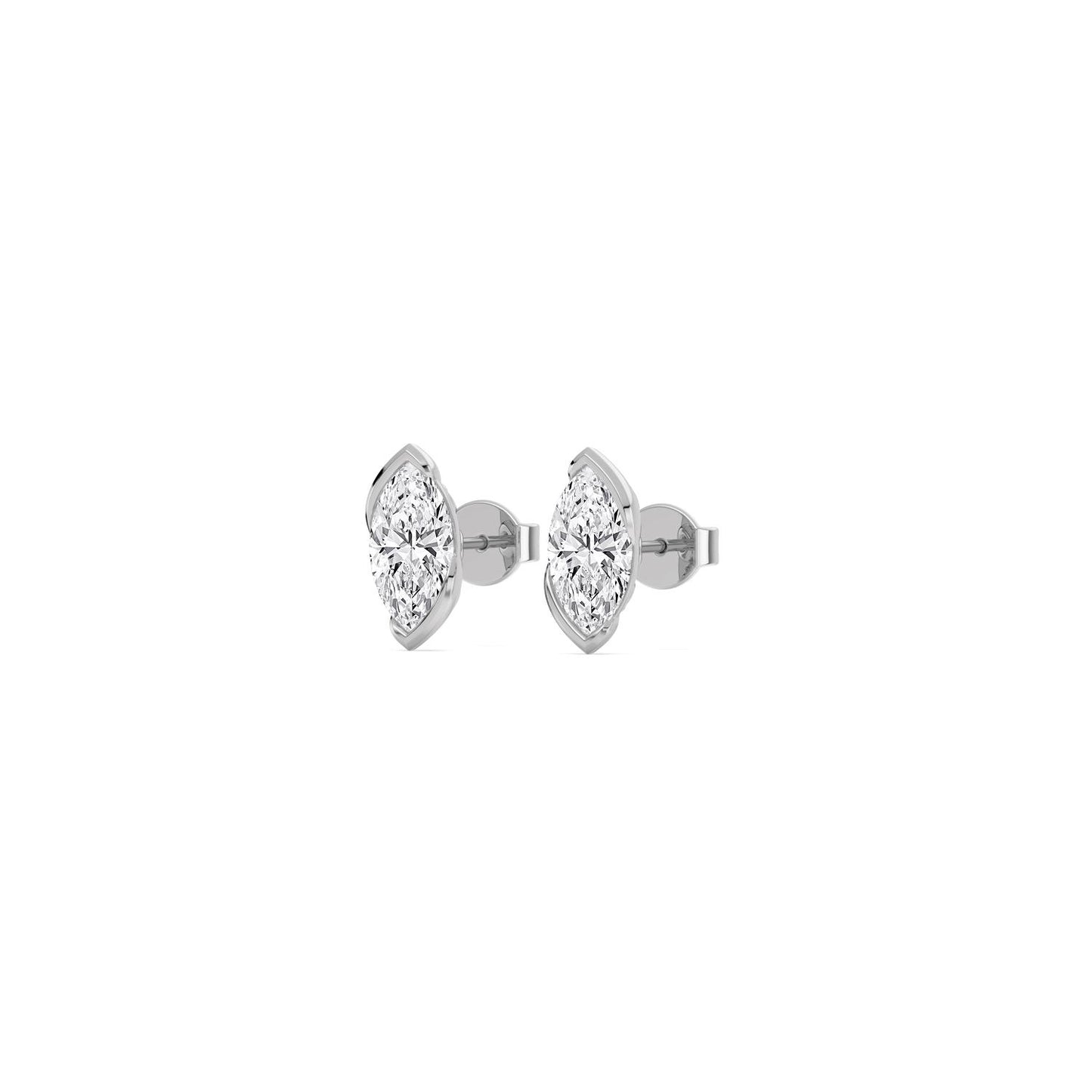 9K White Gold Lab Grown Diamond EARRINGS 1.41 ctw PSE210197MQ-1.50CT