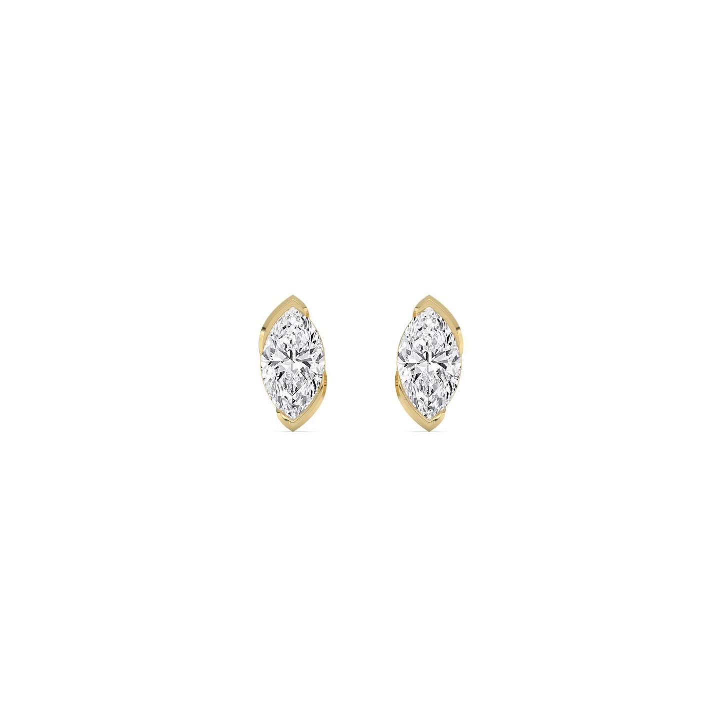 9K Yellow Gold Lab Grown Diamond EARRINGS 1.41 ctw PSE210197MQ-1.50CT