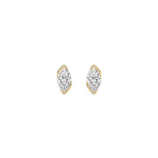 9K Yellow Gold Lab Grown Diamond EARRINGS 1.41 ctw PSE210197MQ-1.50CT