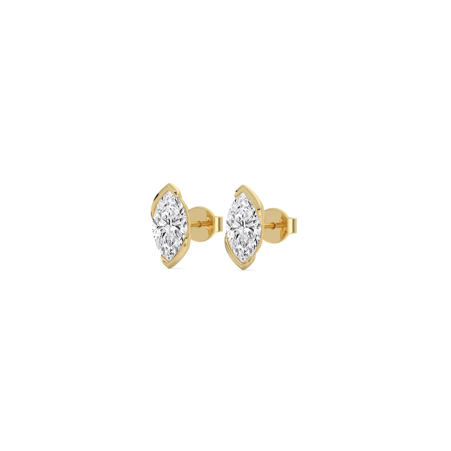 9K Yellow Gold Lab Grown Diamond EARRINGS 1.41 ctw PSE210197MQ-1.50CT