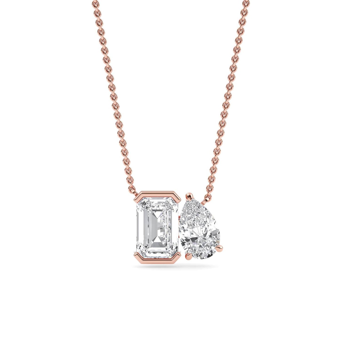 9K Rose Gold Lab Grown Diamond PENDENT SET 3.04 ctw PSP210114EMPE-3