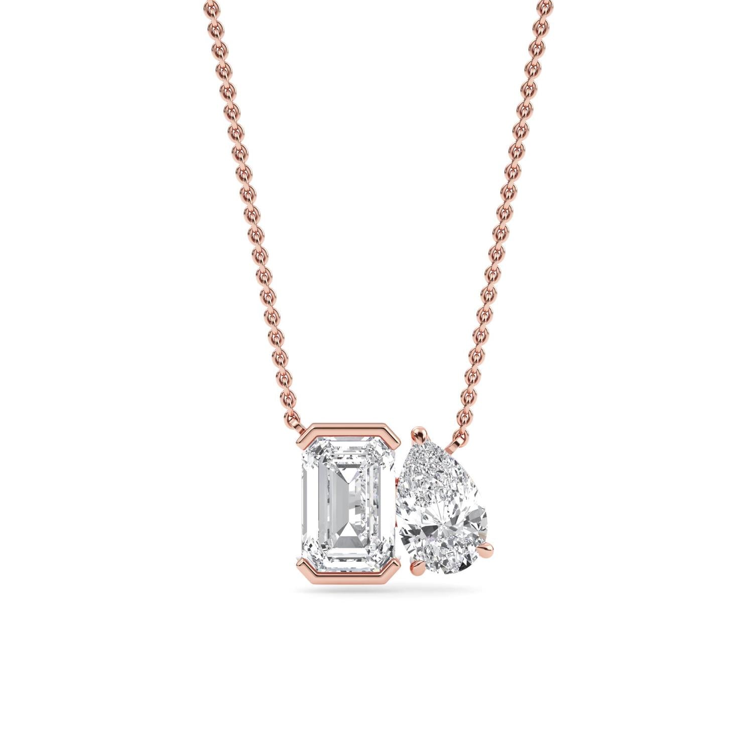 9K Rose Gold Lab Grown Diamond PENDENT SET 3.04 ctw PSP210114EMPE-3