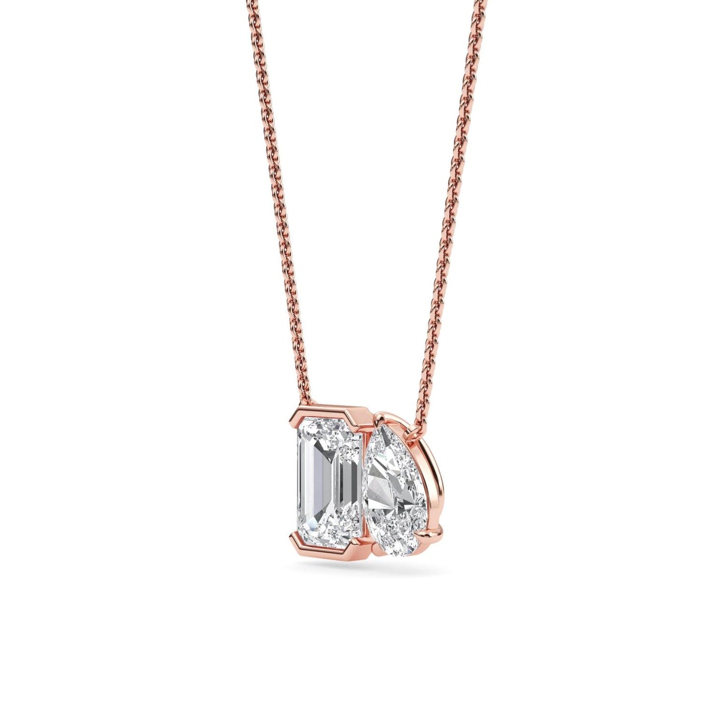 9K Rose Gold Lab Grown Diamond PENDENT SET 3.04 ctw PSP210114EMPE-3