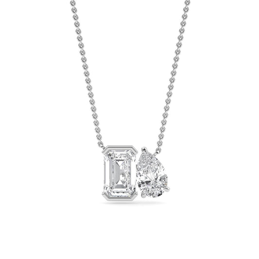 9K White Gold Lab Grown Diamond PENDENT SET 3.04 ctw PSP210114EMPE-3