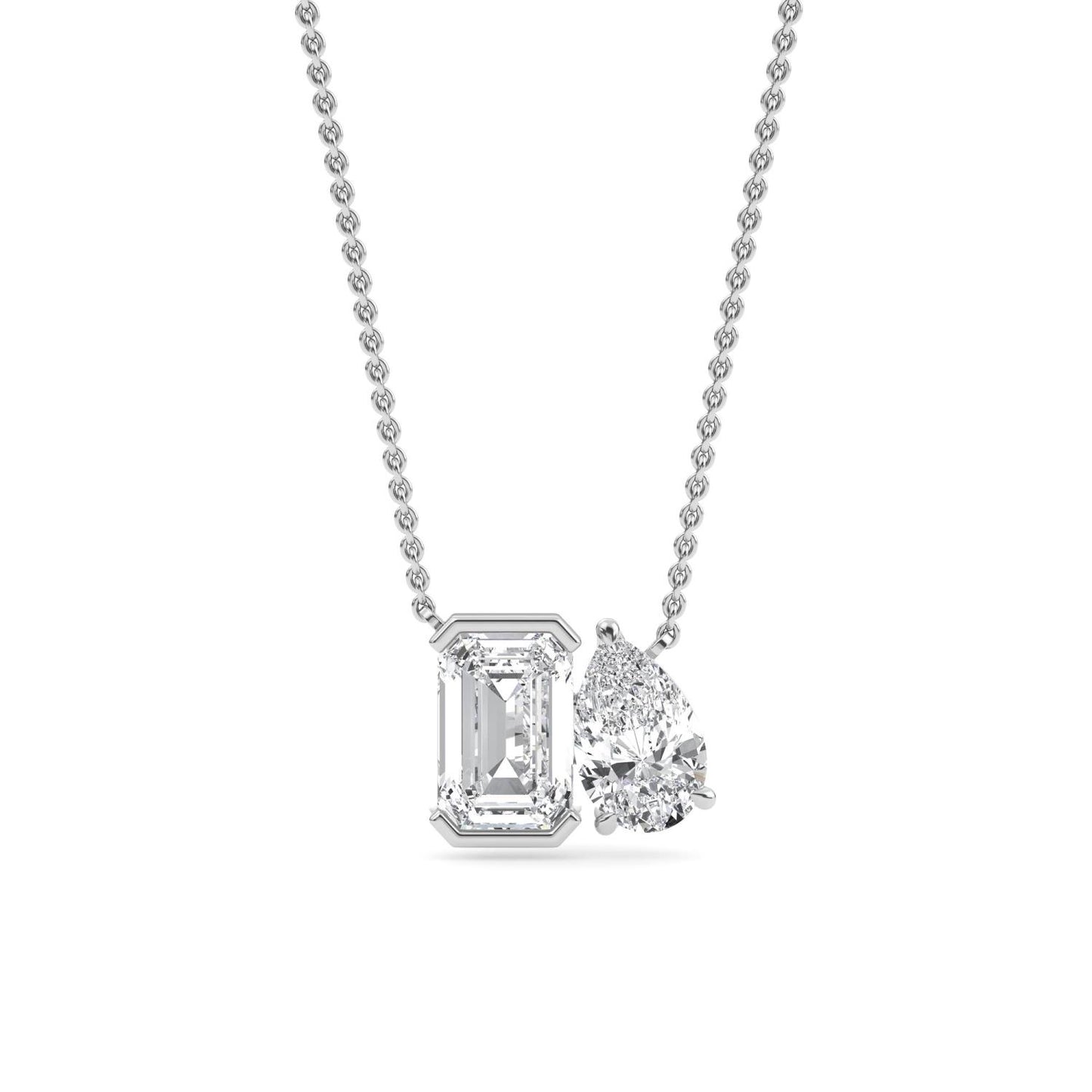 9K White Gold Lab Grown Diamond PENDENT SET 3.04 ctw PSP210114EMPE-3