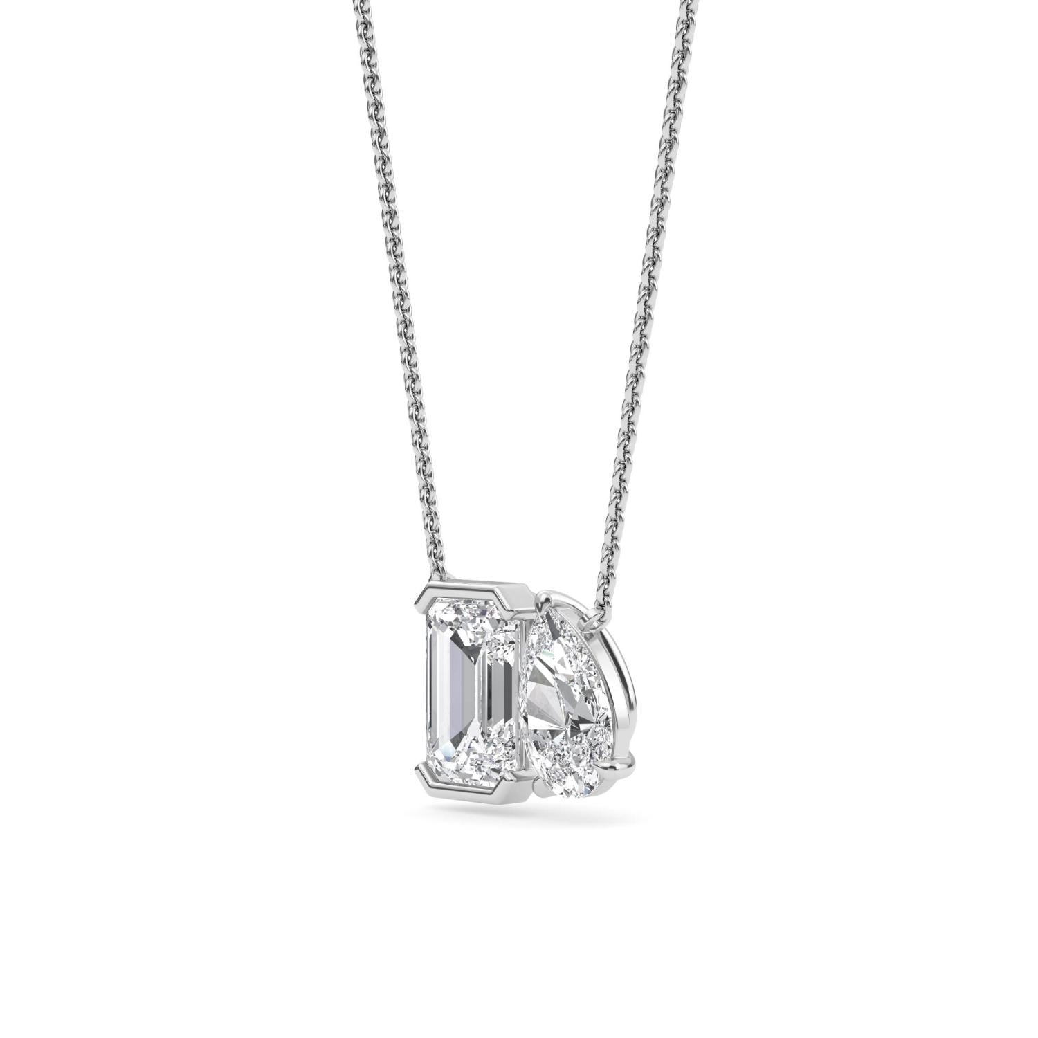 9K White Gold Lab Grown Diamond PENDENT SET 3.04 ctw PSP210114EMPE-3