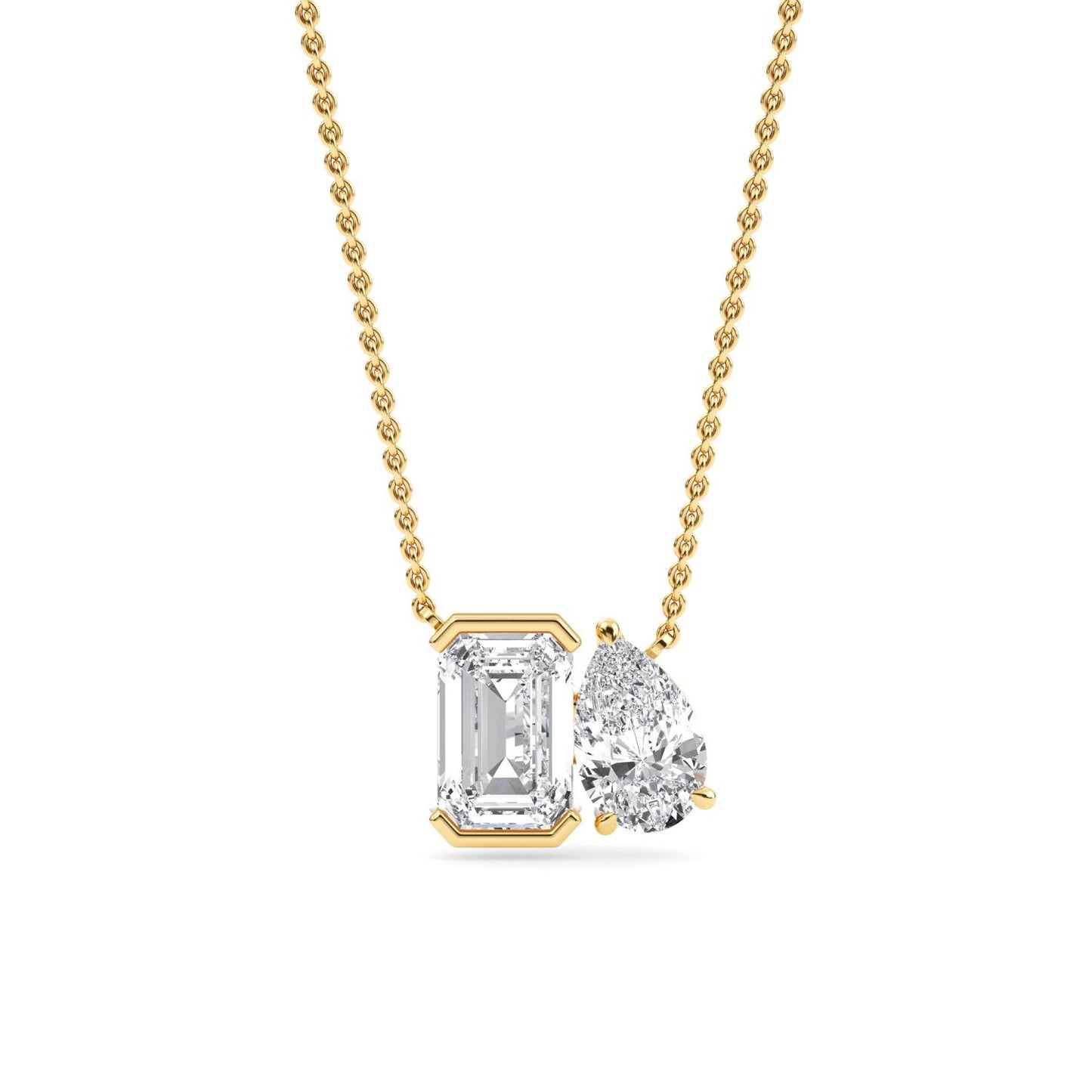 9K Yellow Gold Lab Grown Diamond PENDENT SET 3.04 ctw PSP210114EMPE-3