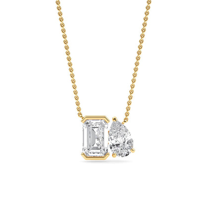 9K Yellow Gold Lab Grown Diamond PENDENT SET 3.04 ctw PSP210114EMPE-3