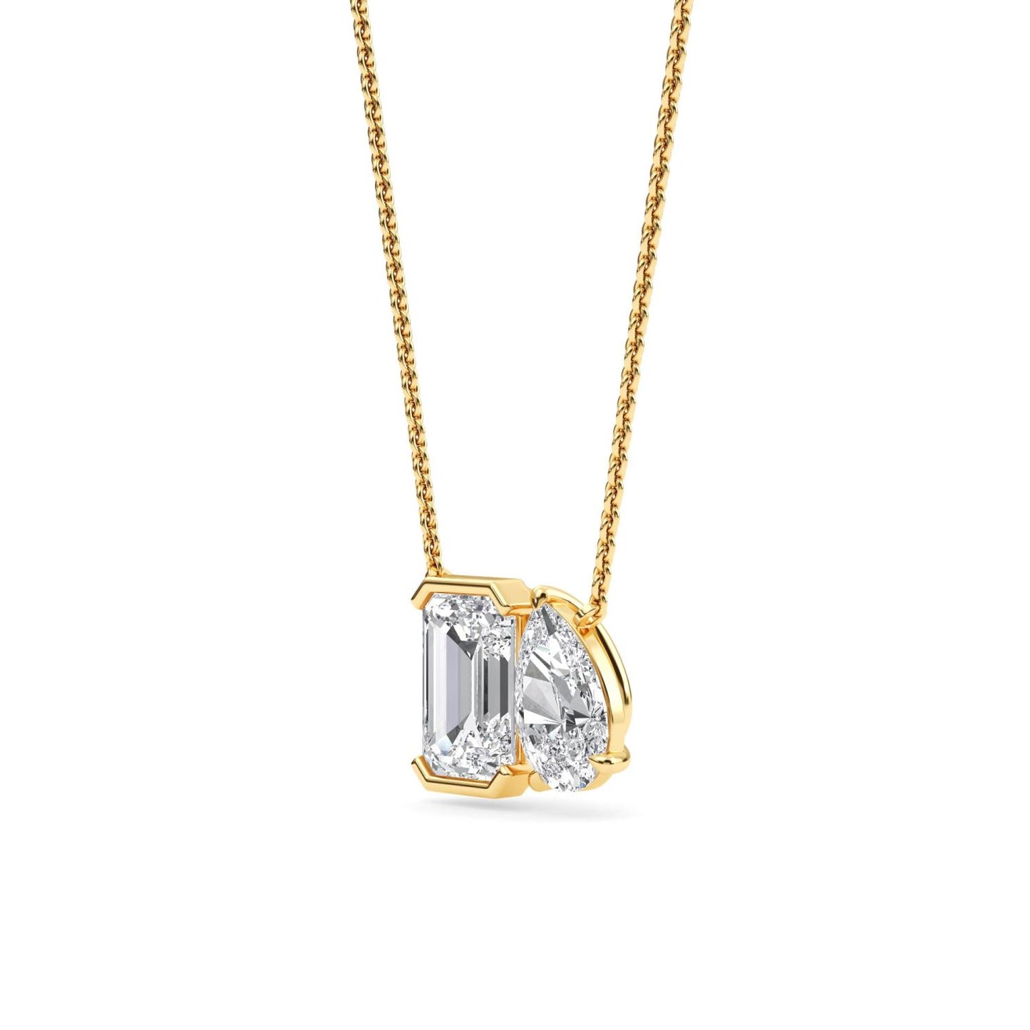 9K Yellow Gold Lab Grown Diamond PENDENT SET 3.04 ctw PSP210114EMPE-3