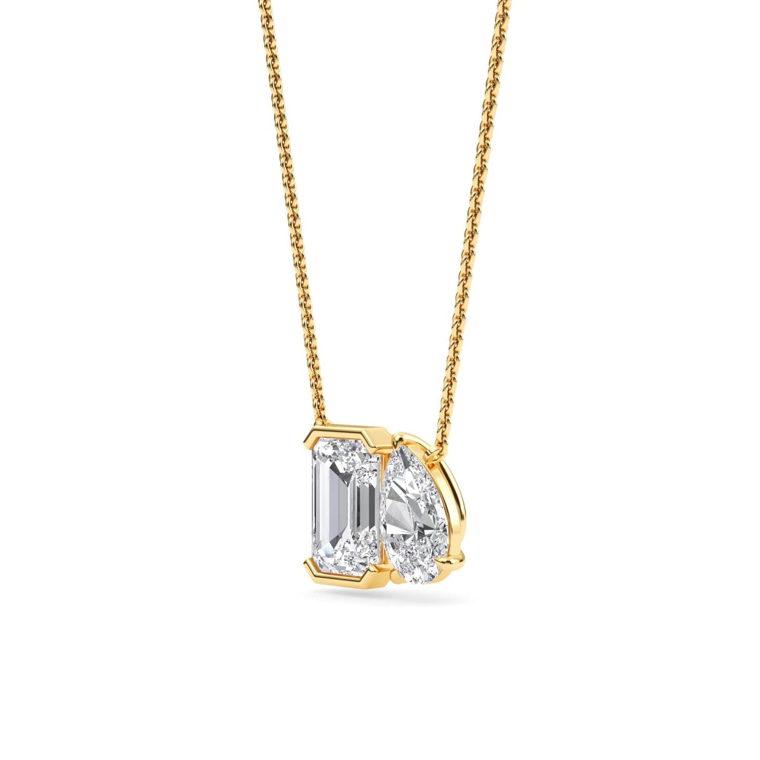 9K Yellow Gold Lab Grown Diamond PENDENT SET 3.04 ctw PSP210114EMPE-3