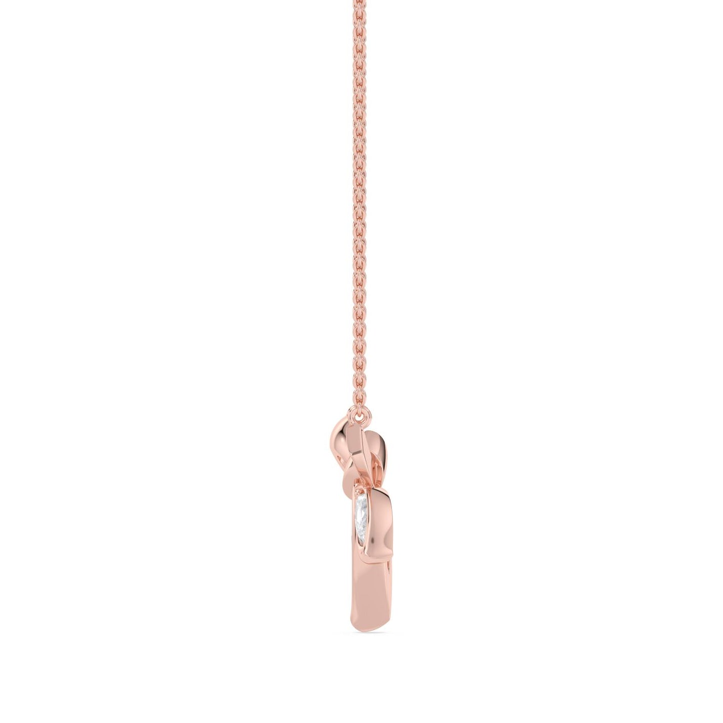 9K Rose Gold Lab Grown Diamond PENDANT 0.68 ctw PSP210148-0.63CT