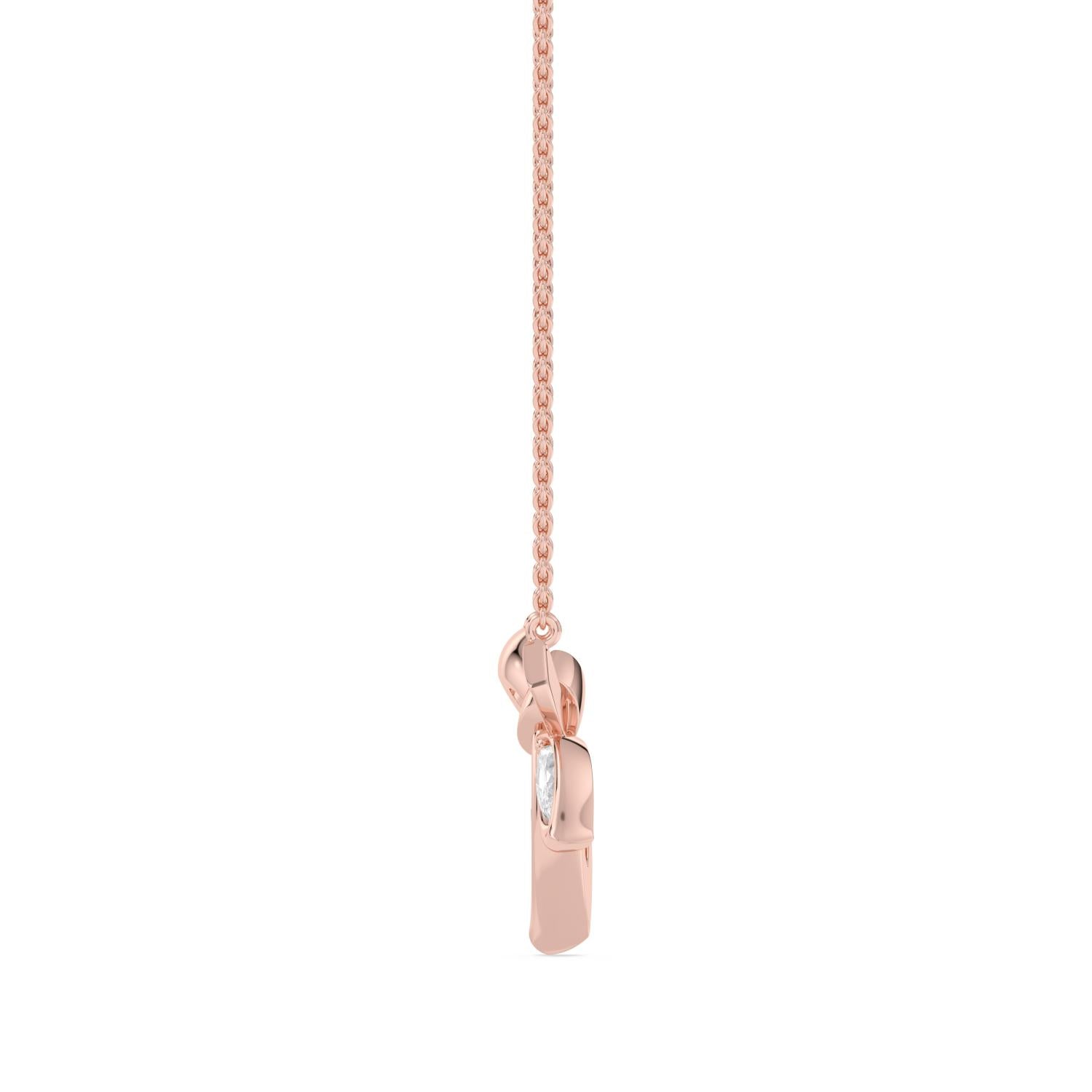 9K Rose Gold Lab Grown Diamond PENDANT 0.68 ctw PSP210148-0.63CT