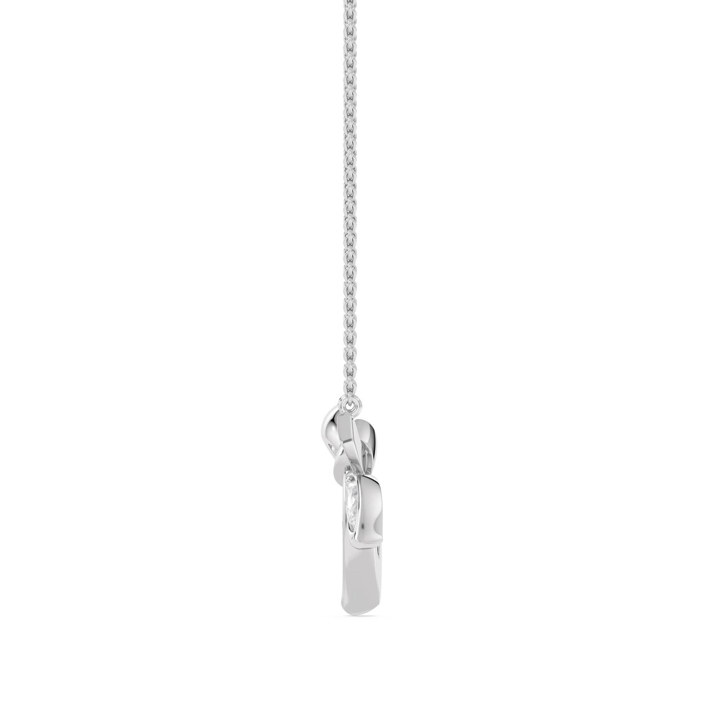 9K White Gold Lab Grown Diamond PENDANT 0.68 ctw PSP210148-0.63CT
