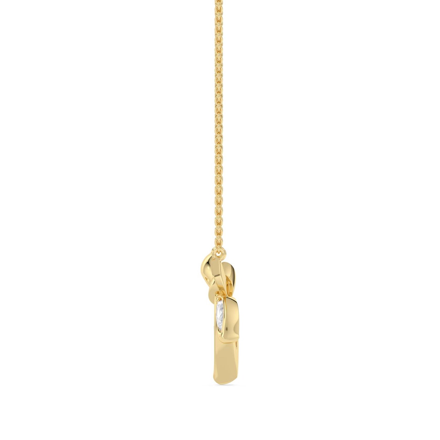 9K Yellow Gold Lab Grown Diamond PENDANT 0.68 ctw PSP210148-0.63CT