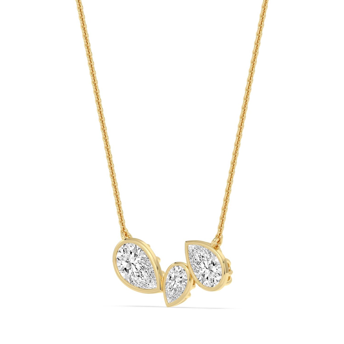 9K Yellow Gold Lab Grown Diamond PENDANT 2.07 ctw PSP210193PE-2.10CT