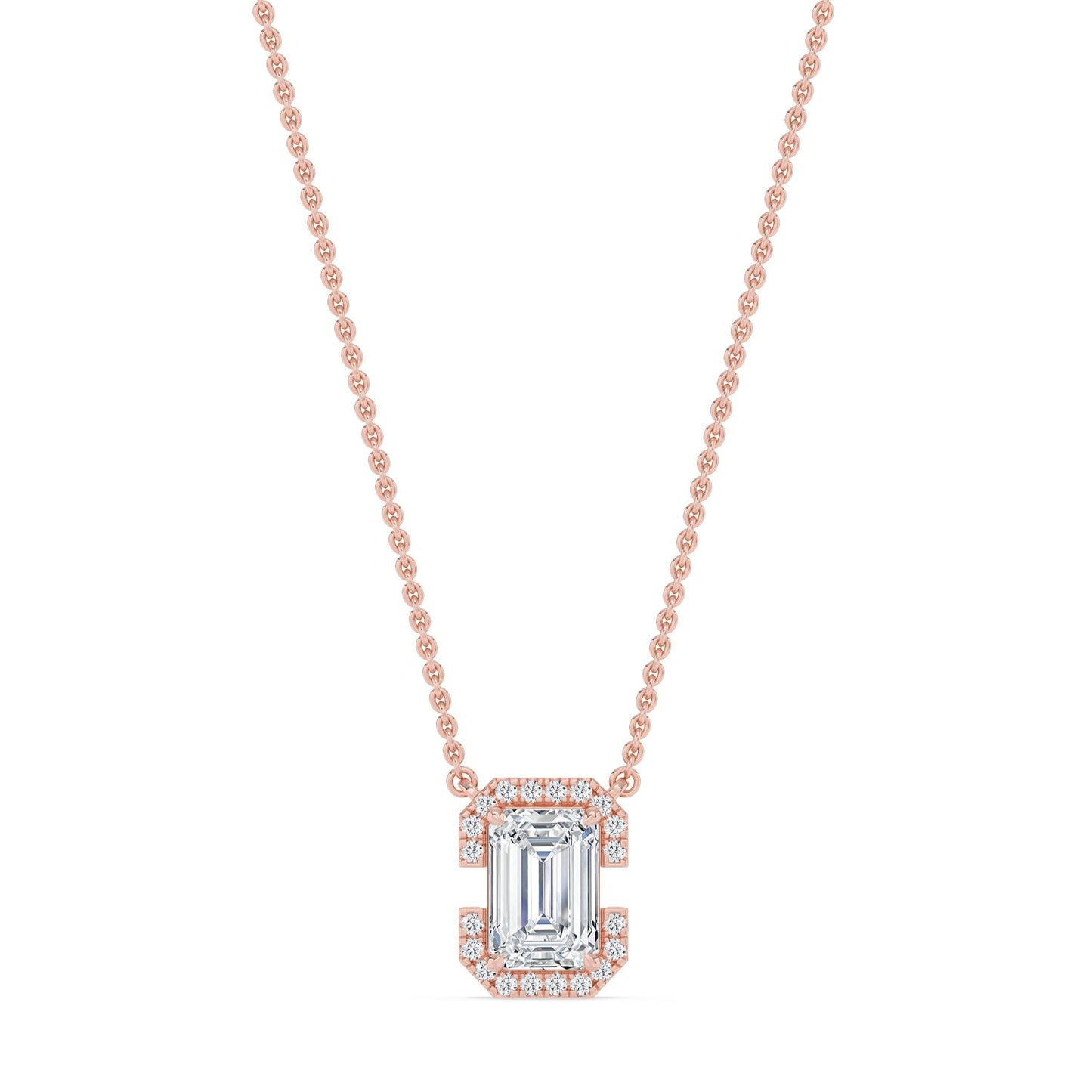 9K Rose Gold Lab Grown Diamond PENDANT 1.61 ctw PSP210206EM-1.50CT