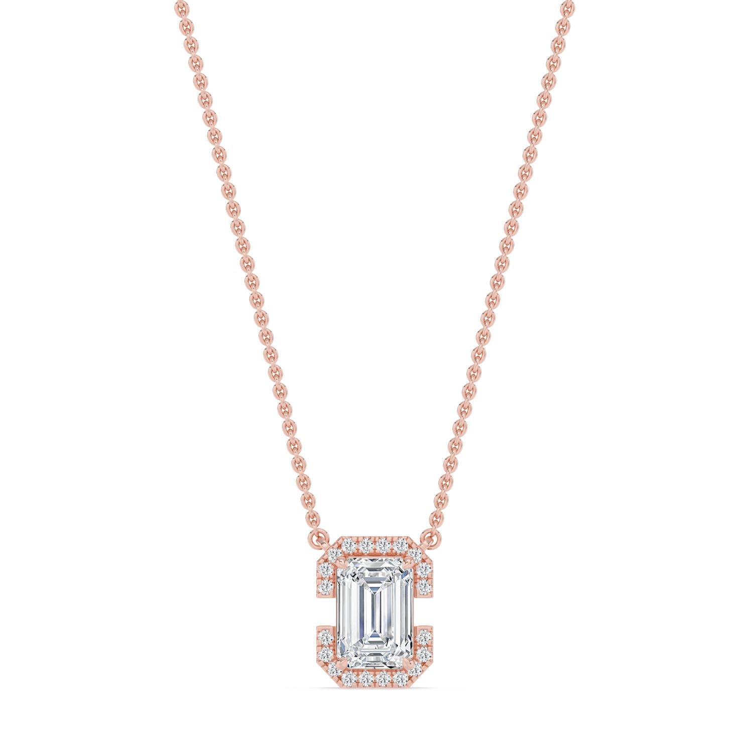 9K Rose Gold Lab Grown Diamond PENDANT 1.61 ctw PSP210206EM-1.50CT