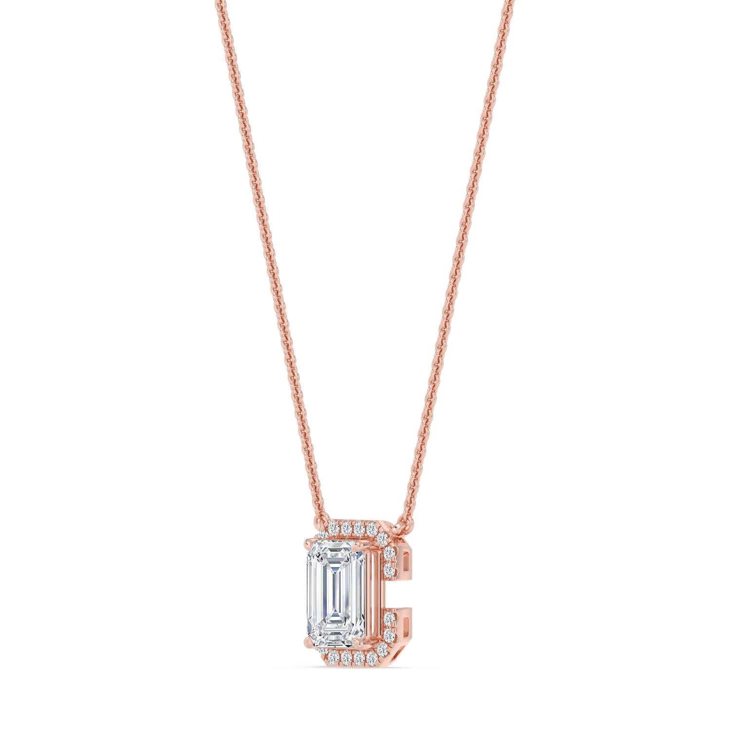 9K Rose Gold Lab Grown Diamond PENDANT 1.61 ctw PSP210206EM-1.50CT