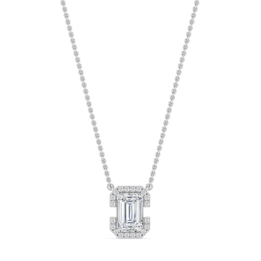 9K White Gold Lab Grown Diamond PENDANT 1.61 ctw PSP210206EM-1.50CT