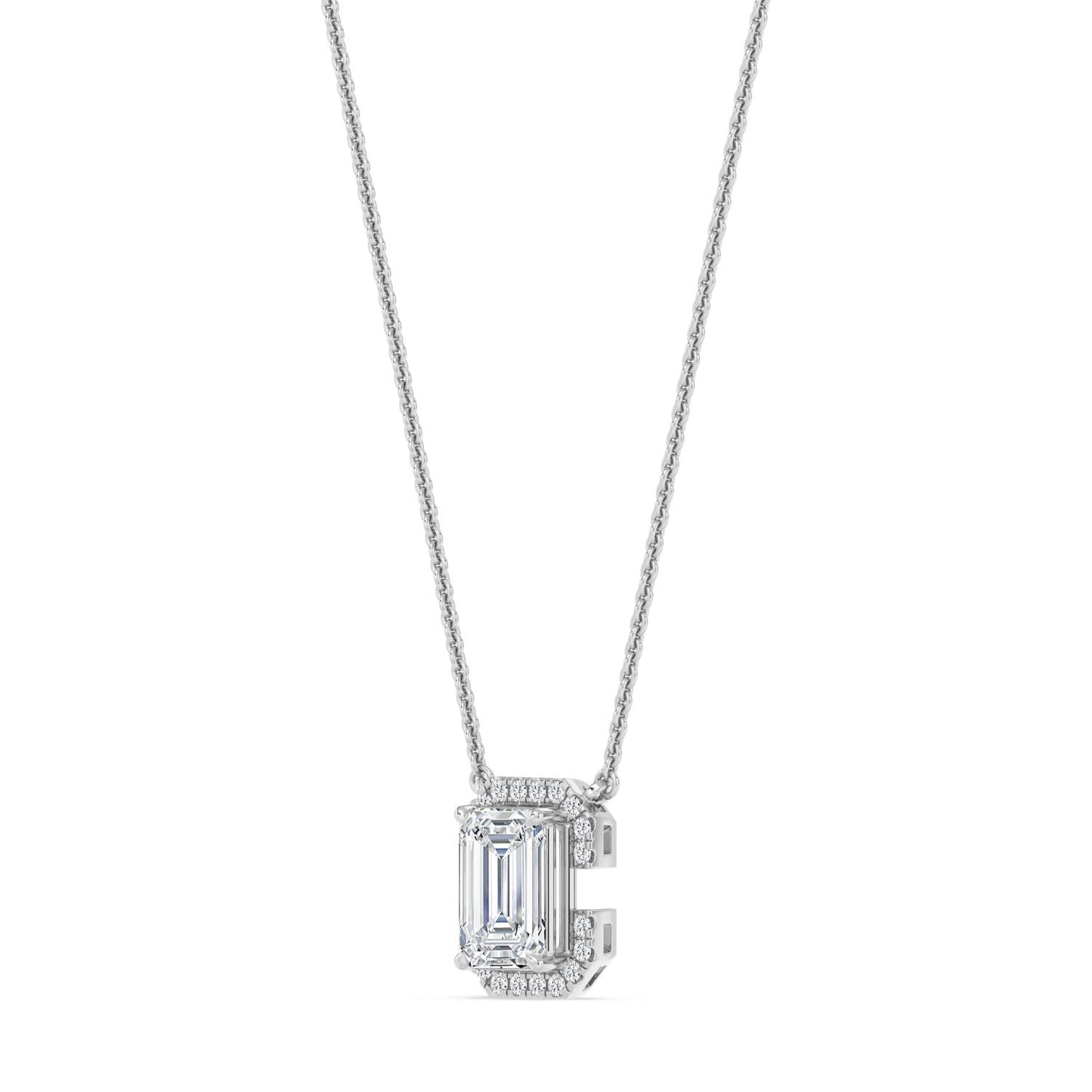 9K White Gold Lab Grown Diamond PENDANT 1.61 ctw PSP210206EM-1.50CT