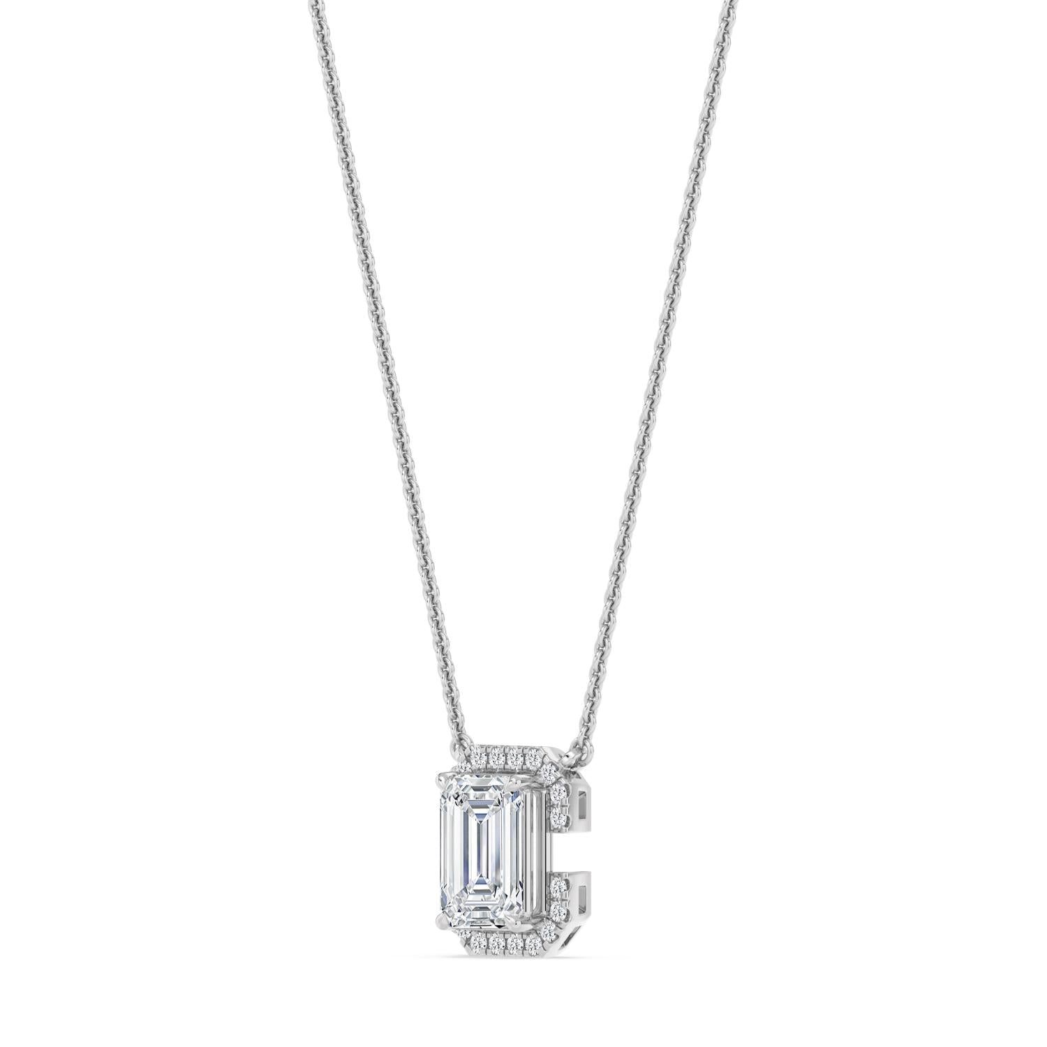 9K White Gold Lab Grown Diamond PENDANT 1.61 ctw PSP210206EM-1.50CT