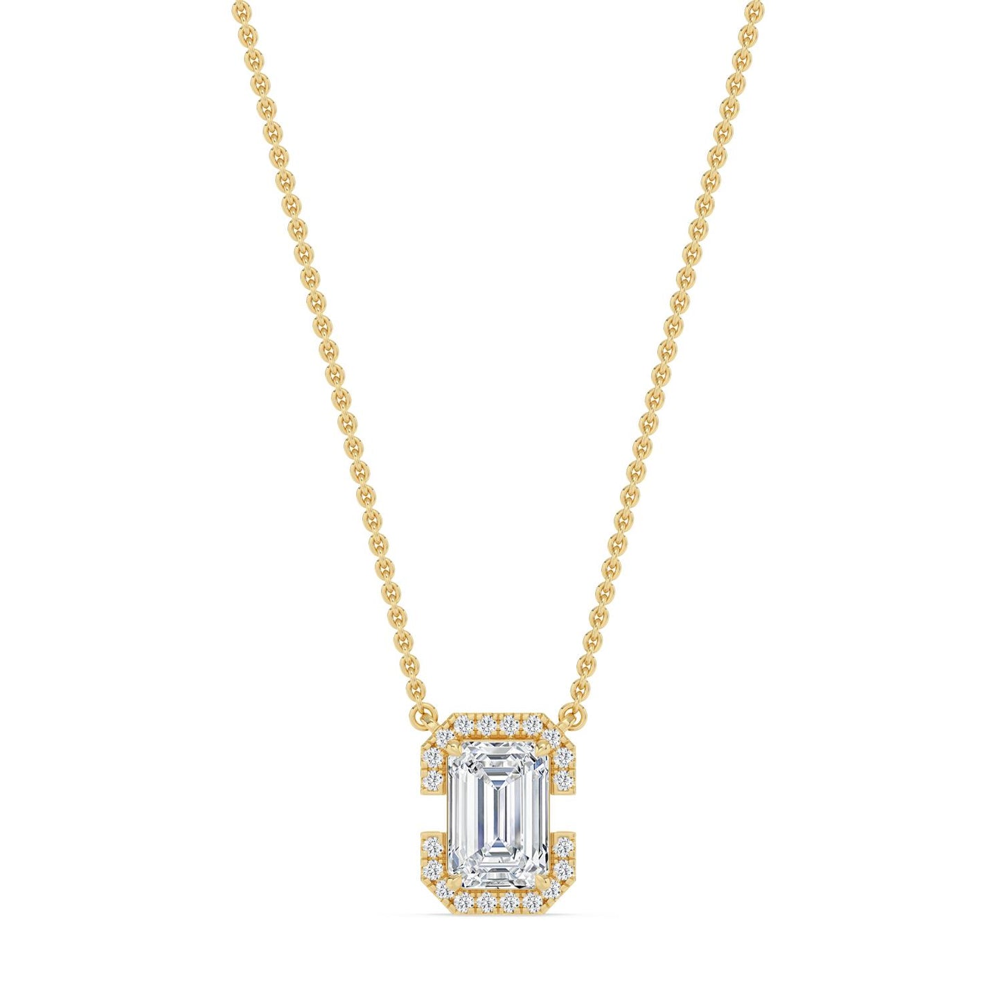 9K Yellow Gold Lab Grown Diamond PENDANT 1.61 ctw PSP210206EM-1.50CT