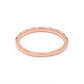 9k Rose Gold Lab Grown Diamond With Blue Sapphire Stone Stackable Ring R54041-0.10CT