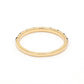 9K Yellow Gold Lab Grown Diamond With Blue Sapphire Stone Stackable Ring R54041-0.10CT