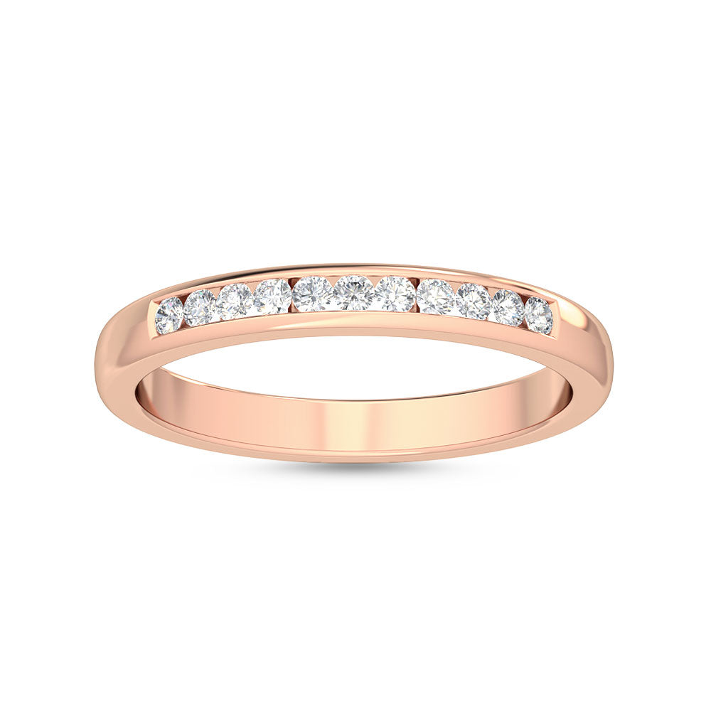 9k Rose Gold 0.15 ct. tw. Lab Grown Diamond Stackable Diamond Ring R54536-0.15CT