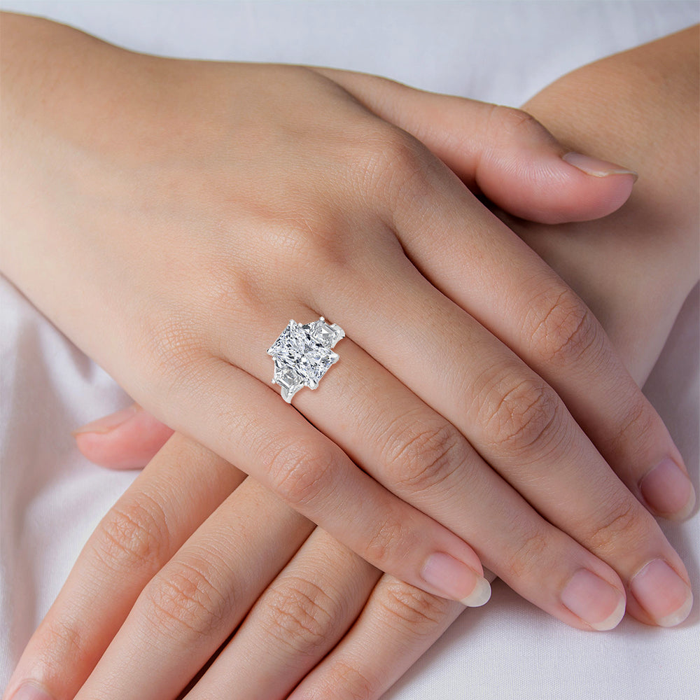 10K White Gold Lab Grown Diamond Engagement Ring 5.67 ctw R56045