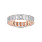 9k Rose Gold 5 ct. tw. Emerald Cut Lab Grown Diamond Eternity Band R56076C