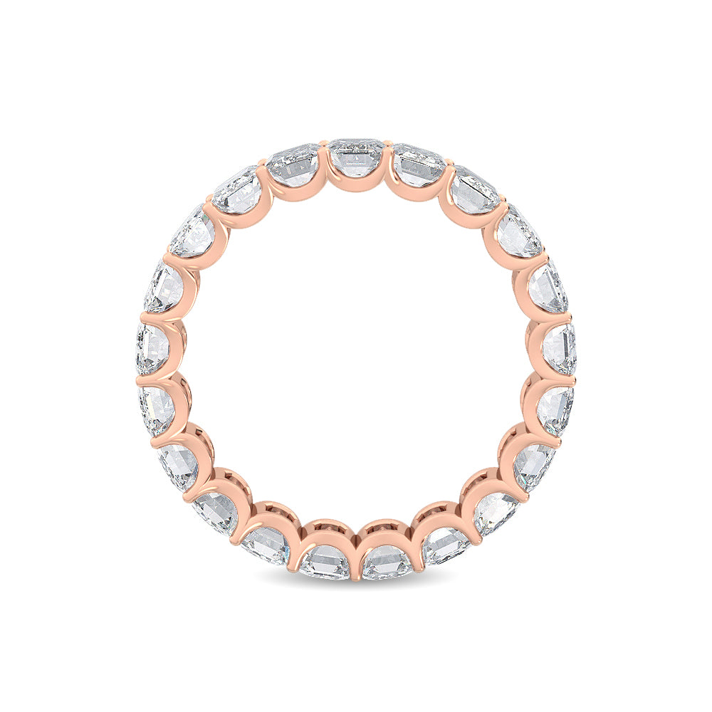 9k Rose Gold 5 ct. tw. Emerald Cut Lab Grown Diamond Eternity Band R56076C
