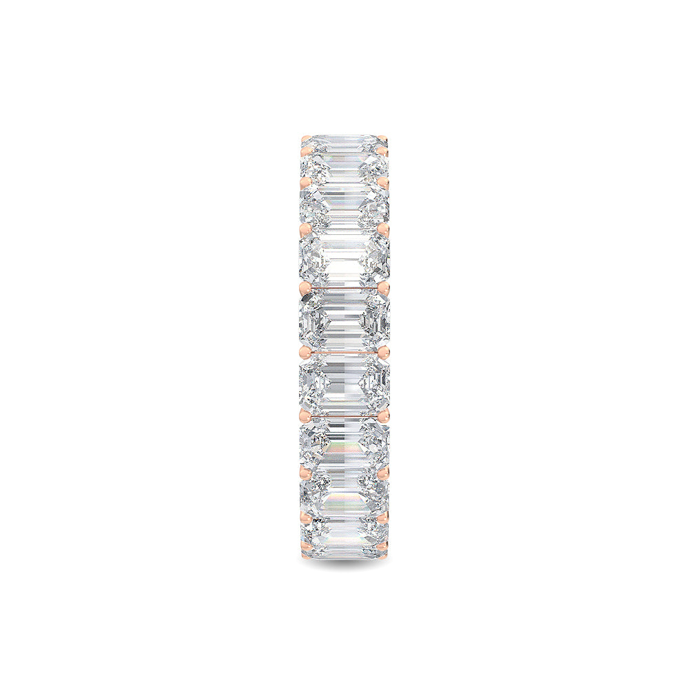 9k Rose Gold 5 ct. tw. Emerald Cut Lab Grown Diamond Eternity Band R56076C