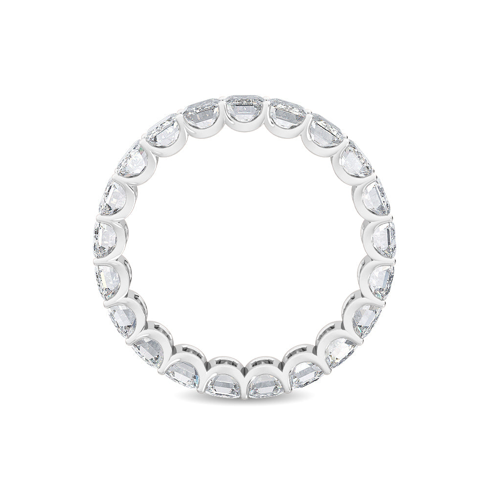 9k White Gold 5 ct. tw. Emerald Cut Lab Grown Diamond Eternity Band R56076C