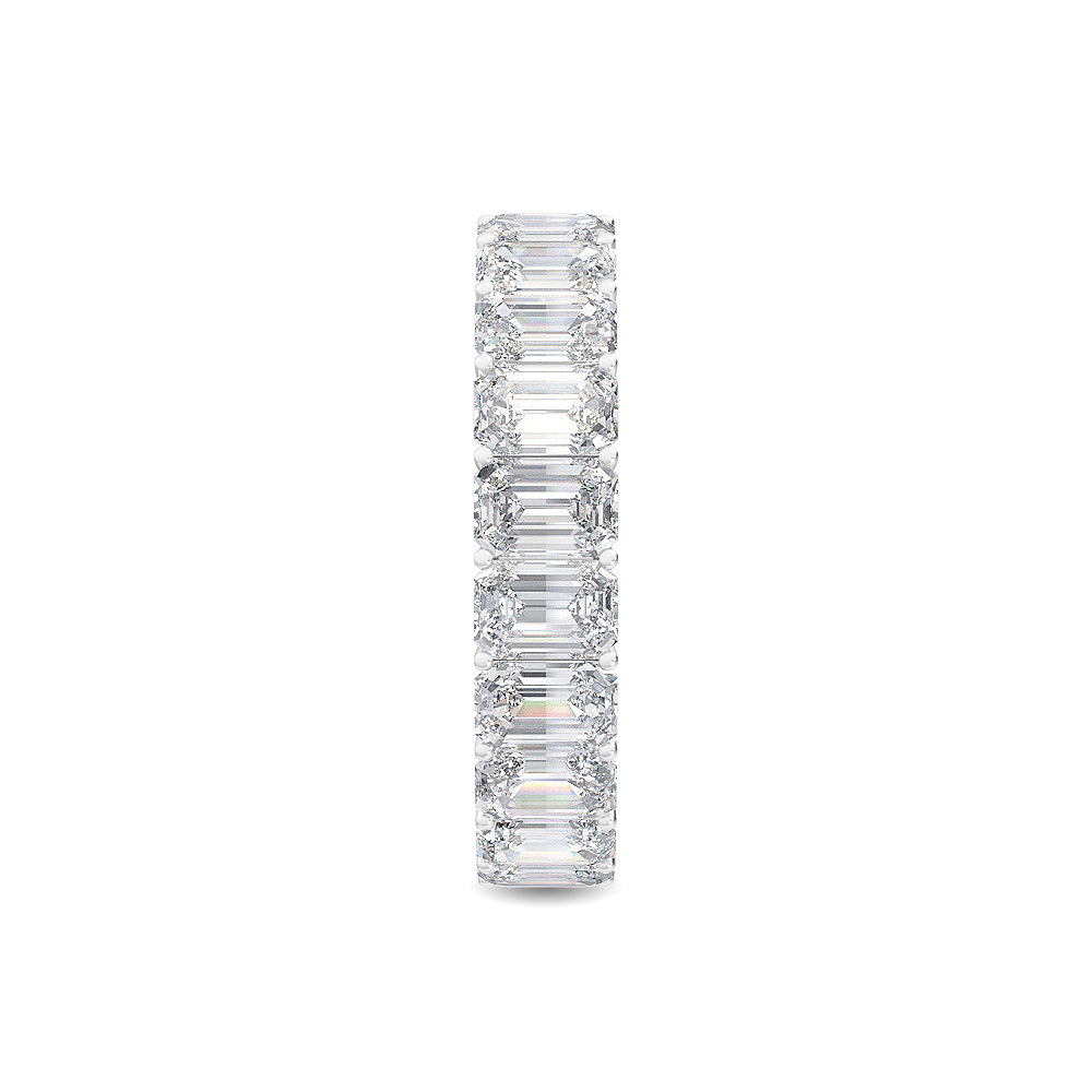 9k White Gold 5 ct. tw. Emerald Cut Lab Grown Diamond Eternity Band R56076C