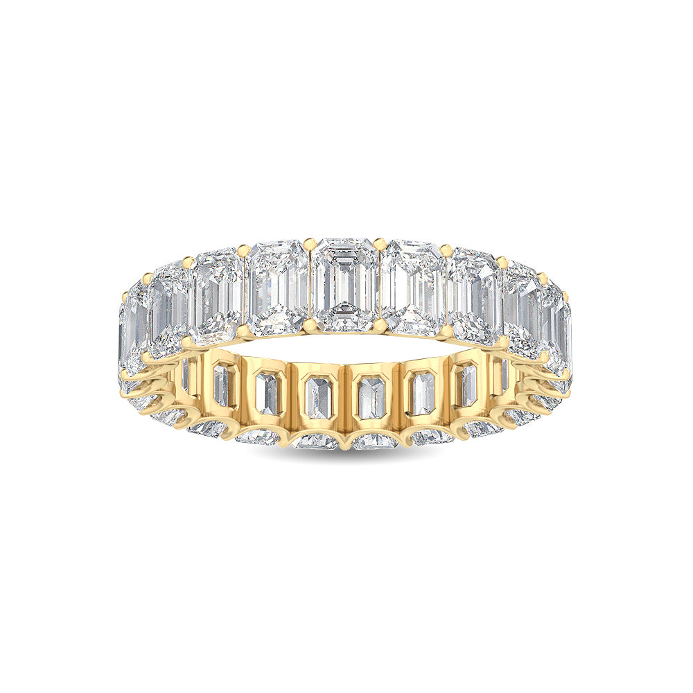 9K Yellow Gold 5 ct. tw. Emerald Cut Lab Grown Diamond Eternity Band R56076C
