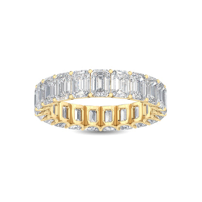 9K Yellow Gold 5 ct. tw. Emerald Cut Lab Grown Diamond Eternity Band R56076C