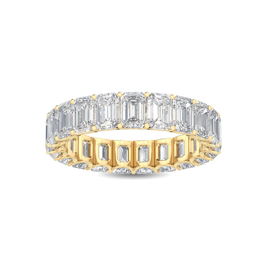 9K Yellow Gold 5 ct. tw. Emerald Cut Lab Grown Diamond Eternity Band R56076C