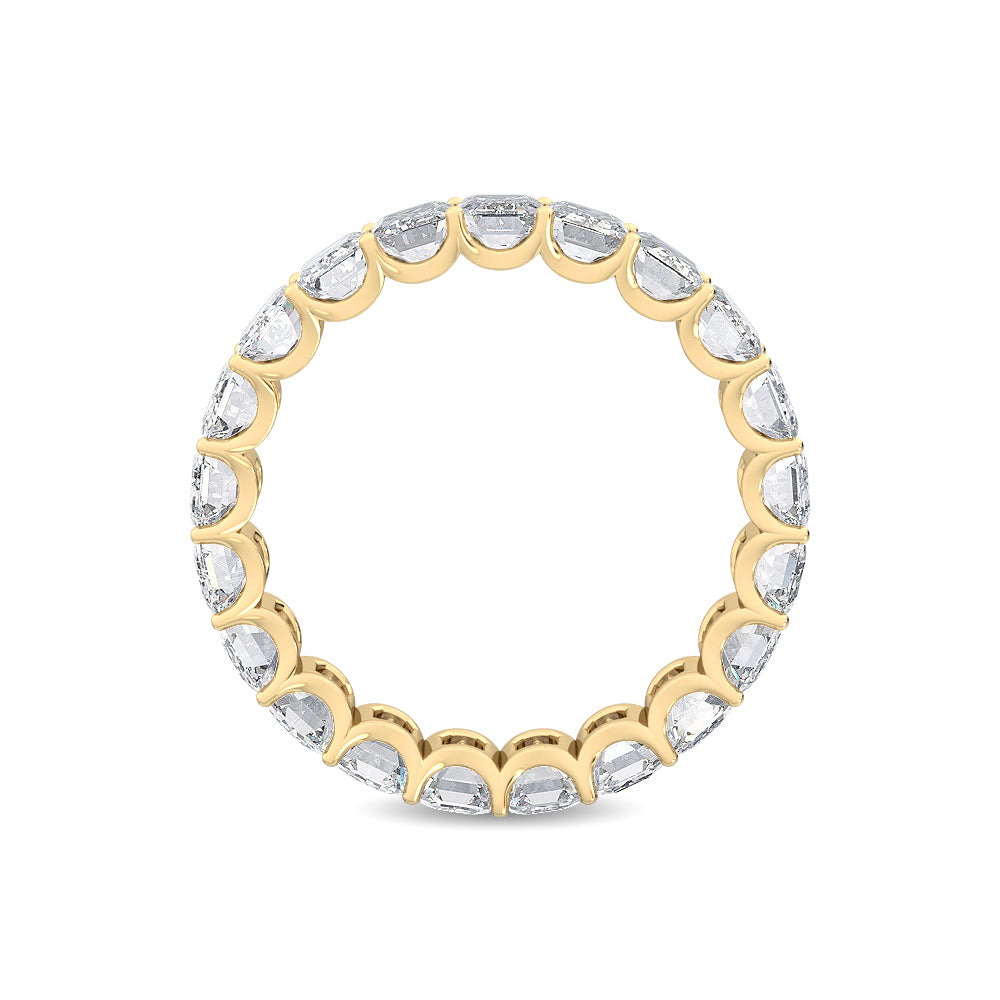 9K Yellow Gold 5 ct. tw. Emerald Cut Lab Grown Diamond Eternity Band R56076C