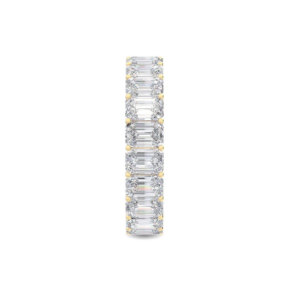 9K Yellow Gold 5 ct. tw. Emerald Cut Lab Grown Diamond Eternity Band R56076C