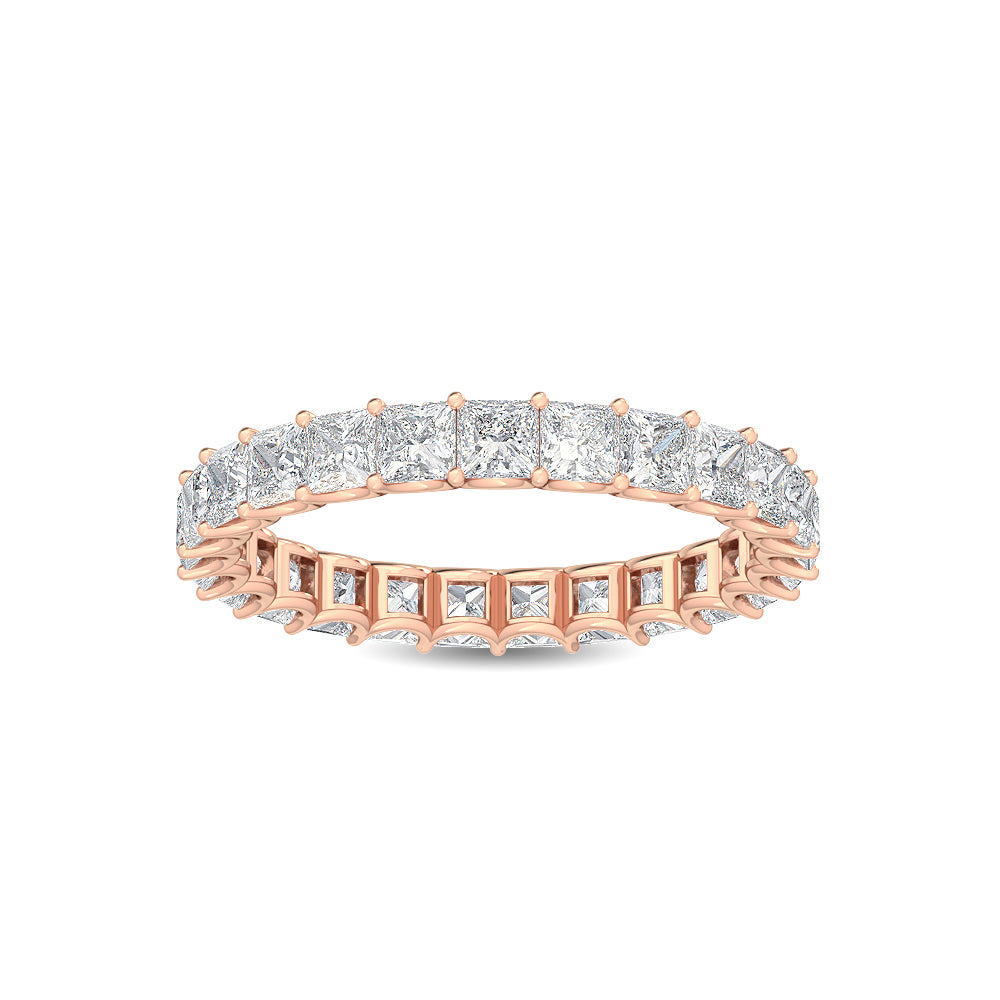 9k Rose Gold 2.44 ct. tw. Princess Cut Lab Grown Diamond Eternity Band R56077