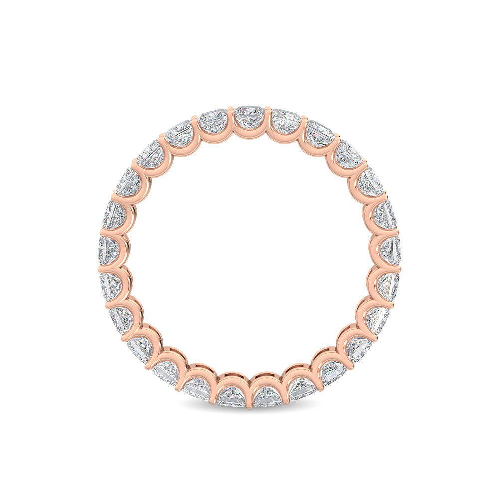 9k Rose Gold 2.44 ct. tw. Princess Cut Lab Grown Diamond Eternity Band R56077