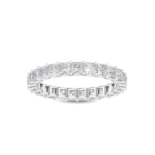 9k White Gold 2.44 ct. tw. Princess Cut Lab Grown Diamond Eternity Band R56077
