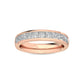 9k Rose Gold Lab Grown Diamond With Blue Sapphire Stone Stackable Ring R56522-0.63CTBS