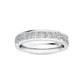 9k White Gold Lab Grown Diamond With Blue Sapphire Stone Stackable Ring R56522-0.63CTBS