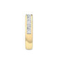 9K Yellow Gold Lab Grown Diamond With Blue Sapphire Stone Stackable Ring R56522-0.63CTBS